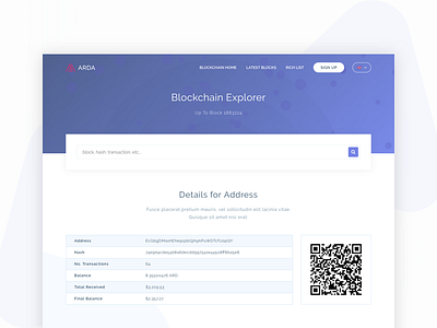 Blockchain Explorer Purple