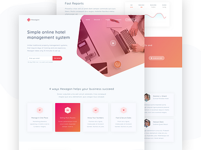 Hexagon - Agency, Startup and SaaS Template agency app corporate creative hexagon hotel landing portfolio saas startup themeforest