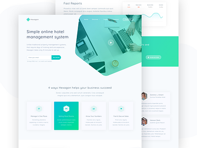 Hexagon - Agency, Startup, Software and SaaS Template agency app corporate creative hexagon hotel landing portfolio saas startup themeforest