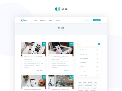 Enso - Agency, Startup, Software and SaaS Template