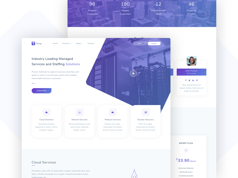 Turing - IT Solutions and Corporate Template by tempload on Dribbble