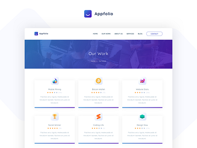 Appfolio - Mobile App Development Agency HTML5 Template agency app corporate creative creative agency html5 landing mobile app modern design parallax portfolio saas