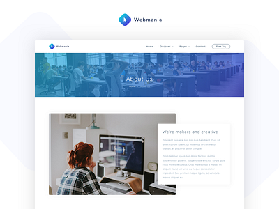 Webmania - Agency, Startup and SaaS Template agency app corporate creative creative agency html5 landing mobile app modern design parallax portfolio saas