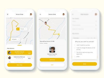 Yunu - Taxi App UI Kit adobe xd app booking driver map maps taxi taxi ui tracking uber ui kit xd