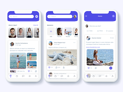 Susen - Social Network App UI Kit adobe xd chat dating facebook feed live message social stream uber ui kit xd