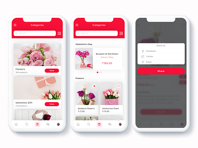 Zambak - Gift and Flower Delivery App UI Kit adobe xd chat delivery e commerce ecommerce flower gift shop social stream ui kit xd