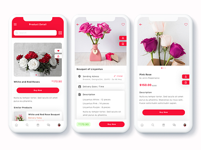 Zambak - Gift and Flower Delivery App UI Kit adobe xd chat delivery e commerce ecommerce flower gift shop social stream ui kit xd