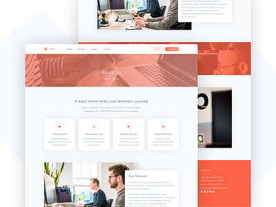 Jirono - IT Solutions and Corporate Template agency app business corporate creative landing network portfolio software solutions startup themeforest