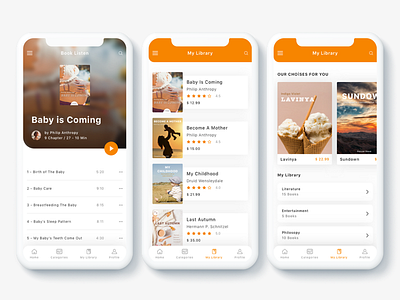 Meron - e-Book and Audio Book App UI Kit