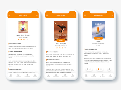 Meron - e-Book and Audio Book App UI Kit adobe xd audio book book book store e-book ebook ecommerce shop social stream ui kit xd