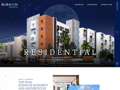 Bluemoon Properties ui ux design website design