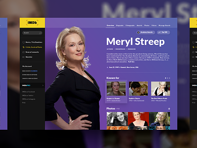 IMDb Page Concept concept design desktop imdb movies redesign site ui website