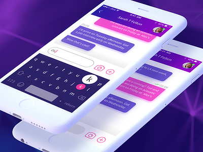 Chatting Tool app chat conversation design flat ios keyboard message mobile sketch texting ui
