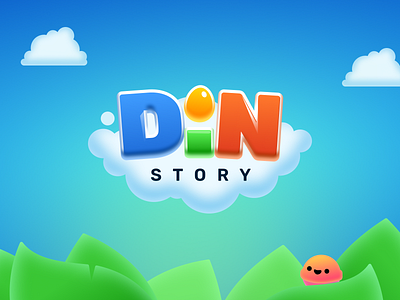 DiN Logo casual game graphic design logo mobile game