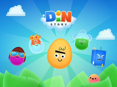 DiN Characters 2d casual character game illustration mobile game