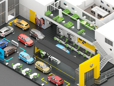 3d car showroom