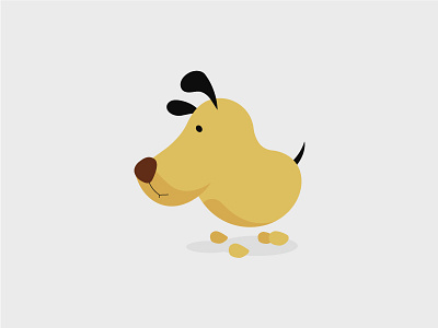 Doggy 2d dog illustration pre vector wip