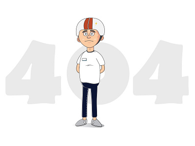 ODDY - 404 error 2d 404 character error illustration