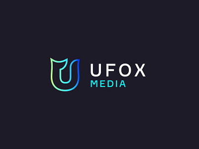 UFOX logo W.I.P. color digital fox gradient line logo