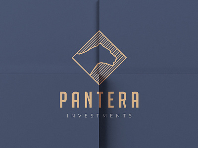 Pantera logotype crypto investments line logo logotype pantera vector