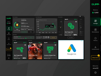 BUFF App - New Release app blockchain gamer play ui ux ui