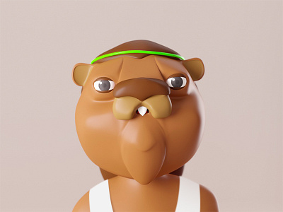Party Beaver 3d animal animation beaver c4d character dance design party