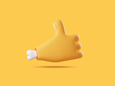 Like Dribbble 3d character dribbble emoji like yellow