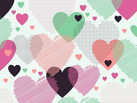 Love pattern (free vector) by 1001FreeDownloads.com on Dribbble