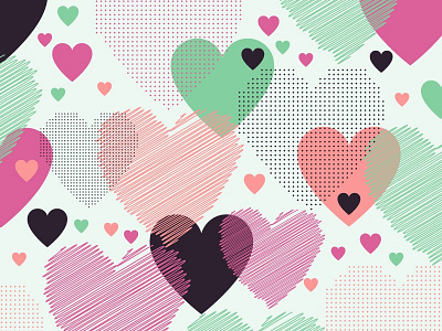 Love pattern (free vector) background creative day heart illustration invitation love pattern trendy vector