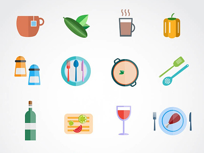 Food Icons apple bottle computer croissant fish food fruit icon icons pizza website wine