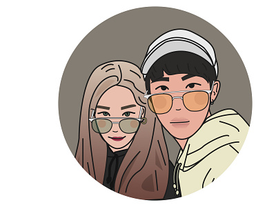 Itaewon Couple Illustration Art