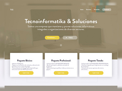 Tecnoinformatika y Soluciones Landing Page homepage landing page shadows ui uidesign uiinspiration userexperience userinterface ux visualdesign web webdesign