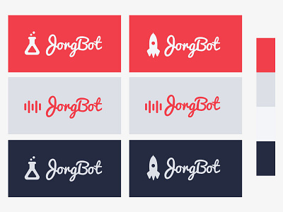 Logo jorgbot colors definition design draft logo simple startup webdesign