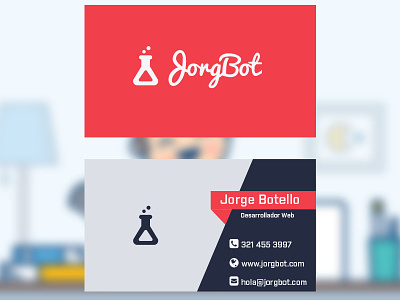 Tarjeta jorgbot brand branding bussines card card hand hand typed marca screenprint tarjetas