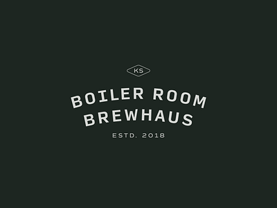 Boiler Room Brewhaus badge beer branding brewery identity kansas logo mark