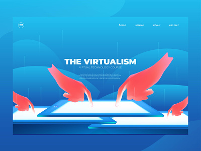 THE VIRTUALISM - Illustration Website illustration landing page design online course technology virtual website