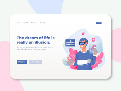 Virtual Reality Illustration - Landing Page