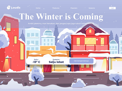 Winter Illustration for Website Design
