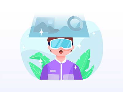 Virtual Reality for Kids - Illustration ai animation character flat design graphic design illustration landing page design layout motion graphics ui vector virtual reality website design