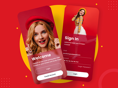 Mobile app Login Screen app design graphic design login loginscreen typography ui