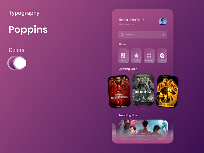 Movie Streaming-Movie App app movie moviestreaming streamingapp typography ui