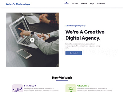 IT - Agency Website Landing Page agency agency homepage agency website design graphic design homepage it agency landing page typography ui website