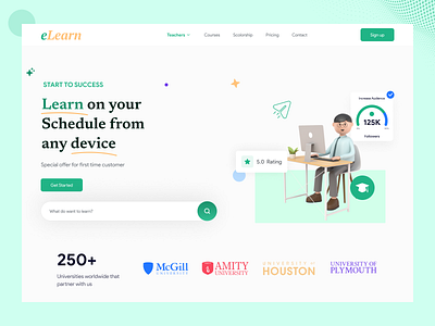 E-Learning Platform Landing Page