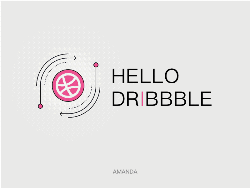 Hello Dribbble dribbble first shot illustration invite principle sketch thanks
