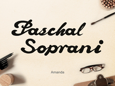 Paschal Soprani accordion brand font design handwritten logotype
