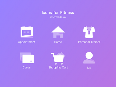 Icons fitness flat icons