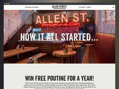 Allen Street Poutine Company Website