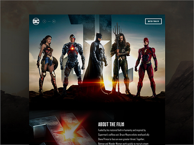 Justice League Site Concept batman comics concept justice league movie superman website wonder woman