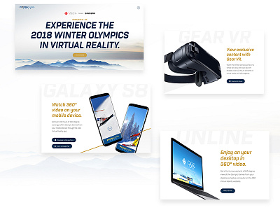 CBC Sports + Samsung VR Microsite cbc sports interactive landing page microsite olympics samsung ui design virtual reality vr web design