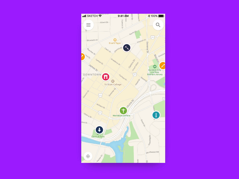 Interactive (m)App art community interactive invision invision studio map mobile web app